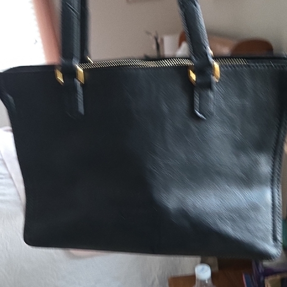 Rachel Zoe Black Tote with Gold Accents - Picture 6 of 17